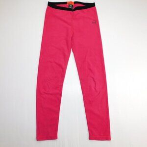 KOMBI Pink Snuggly Pull on Fleece Base Layer Pants Youth Girls L